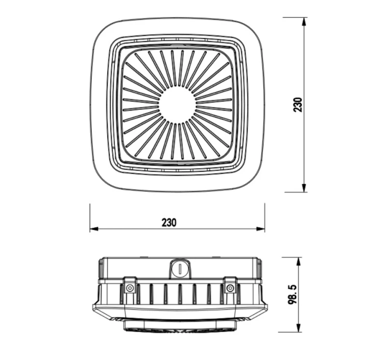 150w LED canopy light parking garageSize Atlas