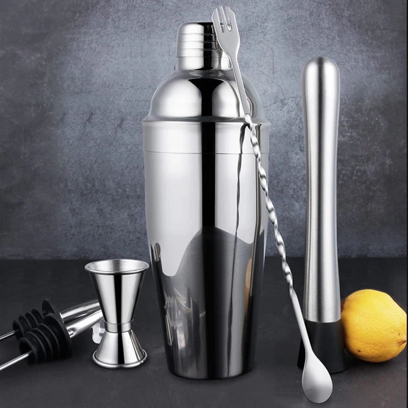 Stainless Steel Bar Tools Bartender Kit Cocktail Shaker Set