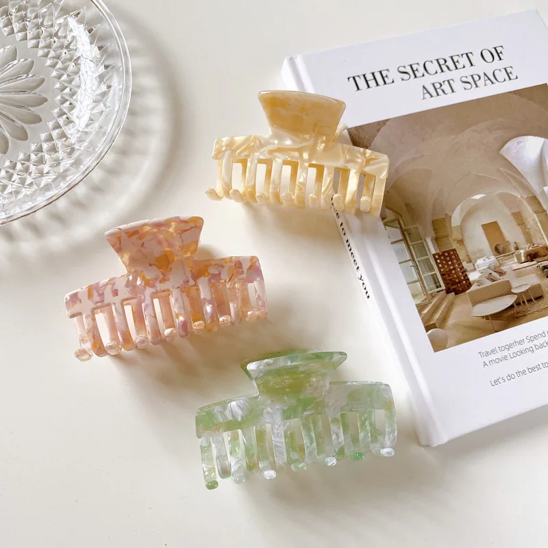 Логотип на заказ, 7,5 см, целлюлозный ацетат, черепаха, банан, заколки для волос, Нескользящие заколки для волос, аксессуары для укладки, для толстых/тонких волос