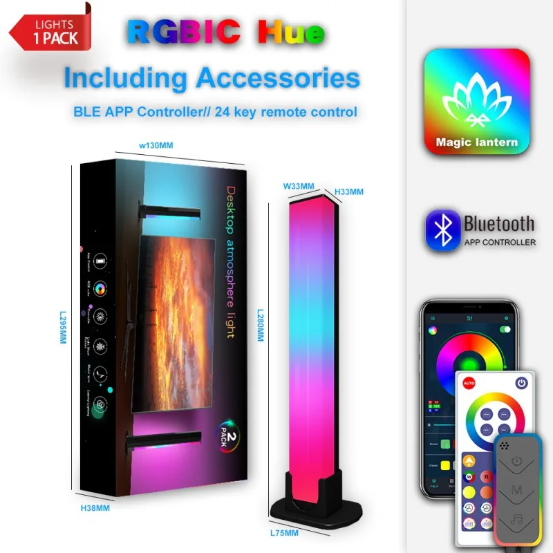 Christmas Lights with Music Sound Voice Control Smart APP Pickup LED Rhythm Lights Smart Music Melody Light for Game Room Desk