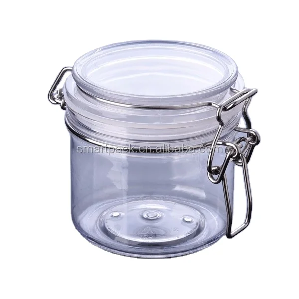 Plastic 350ml hair conditioner packaging body scrub skin care cosmetic mud packing container plastic kilner jar