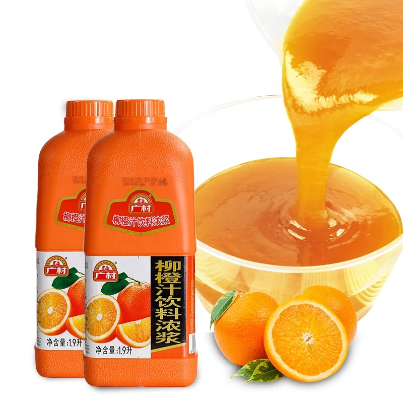 1.9L Guangcun Wholesale Orange Juice Concentrated Fruit Juice for Bubble Tea