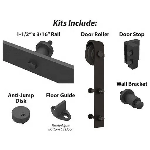 
wooden Hardware American Style Modern Bypass Garage Sliding Barn Door 