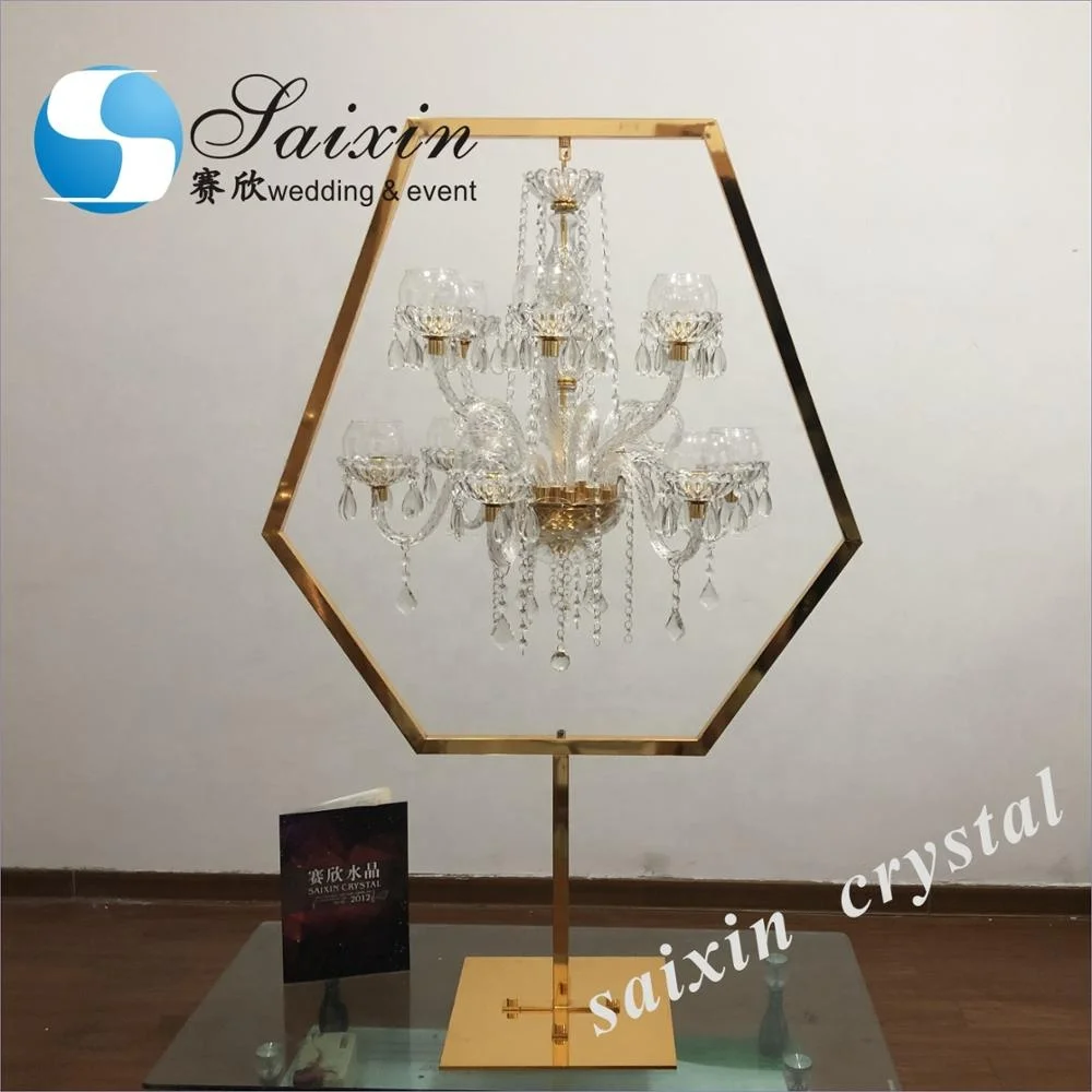 ZT-405G Hot sell wedding event centerpiece  tall candle holder stand