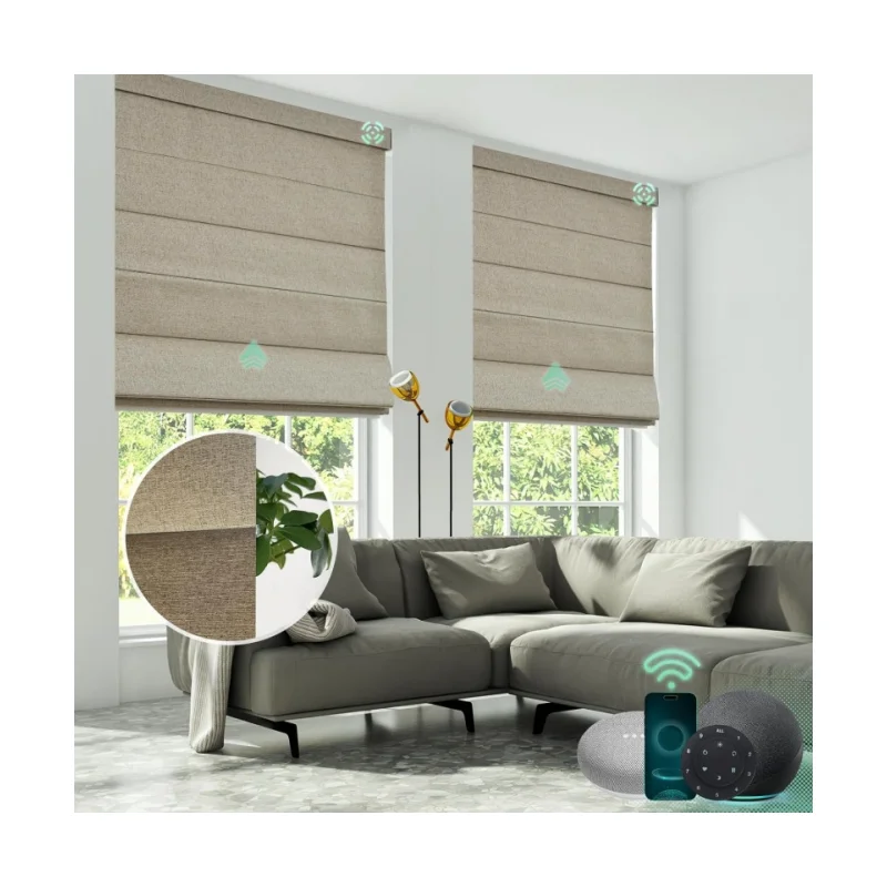 New style electric motorised cordless roman shades 100|%blackout roman blinds for window
