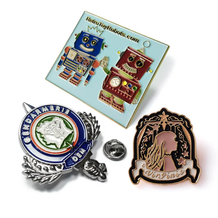 High Quality 3D Metal Russian Military Hat Badges Custom Enamel Army Sword Badge Pins with Screw Nut