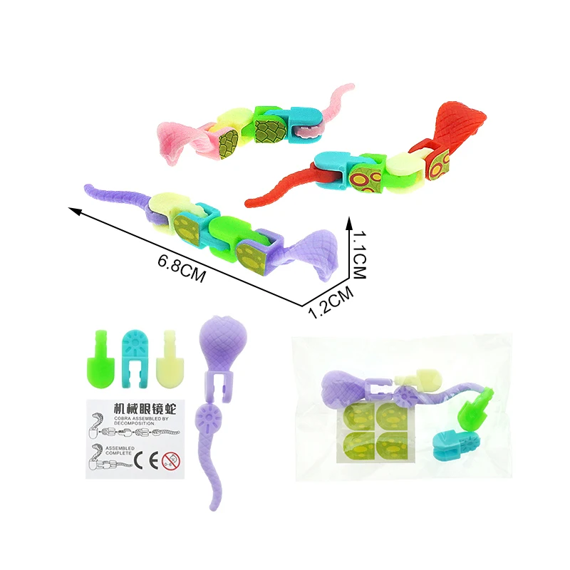 DIY Self Assembled Cobra Snake Small Cartoon Assembly Toys for Kids Surprise Capsule Egg