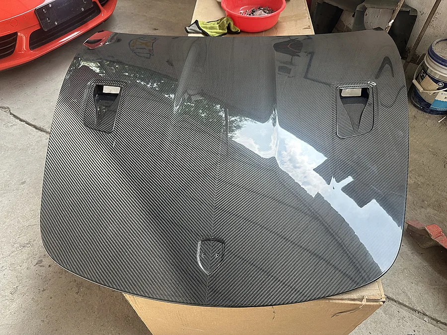 Dry Carbon Fiber PD GT4 RS Style Engine Cover Hood For Porsche 718 981 991 Upgrade GT4RS Engine Valve Cover