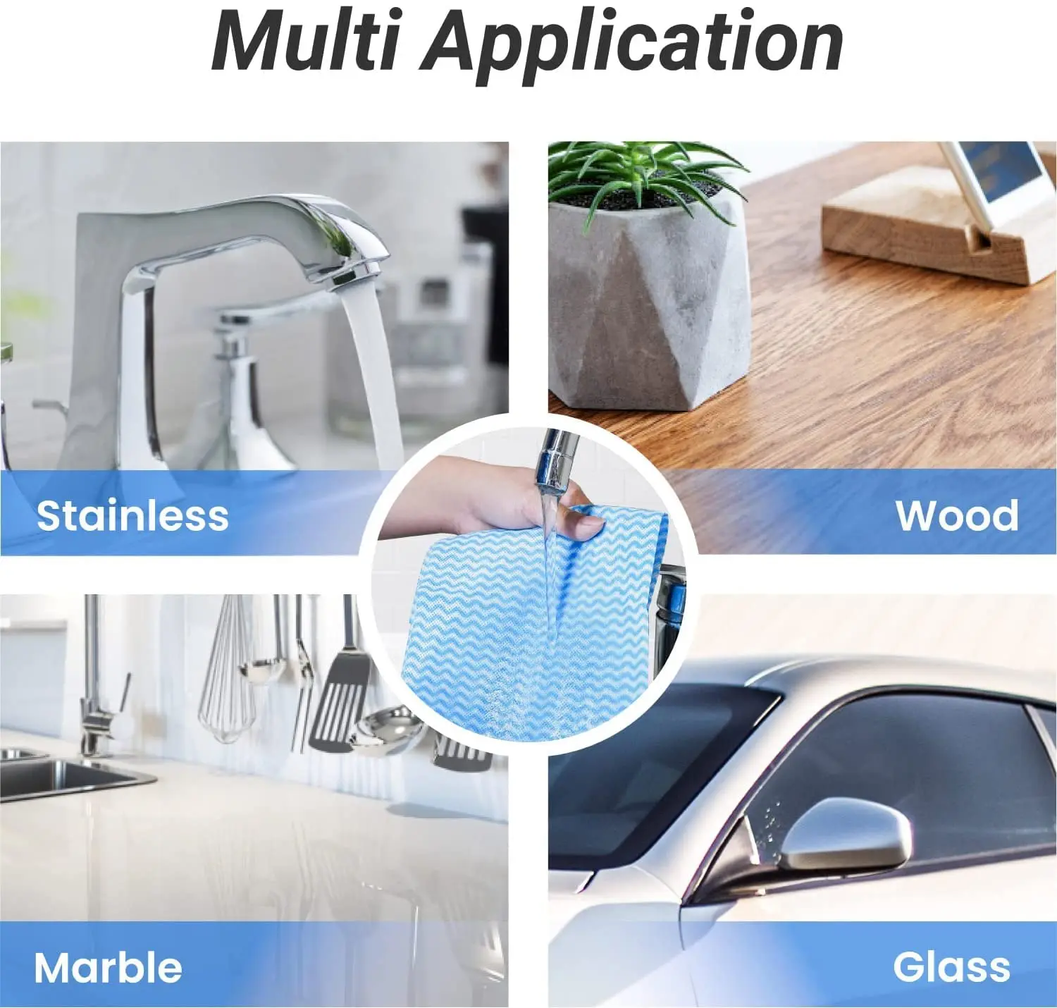 Disposable Handy Reusable Cloth Sheets Non-woven Fabric Wiping Rags Reusable Kitchen Wipes