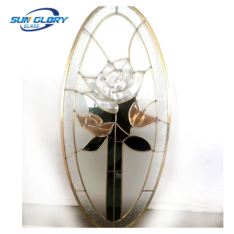 Decorative Glass , Wrought Iron Glass Door Panels