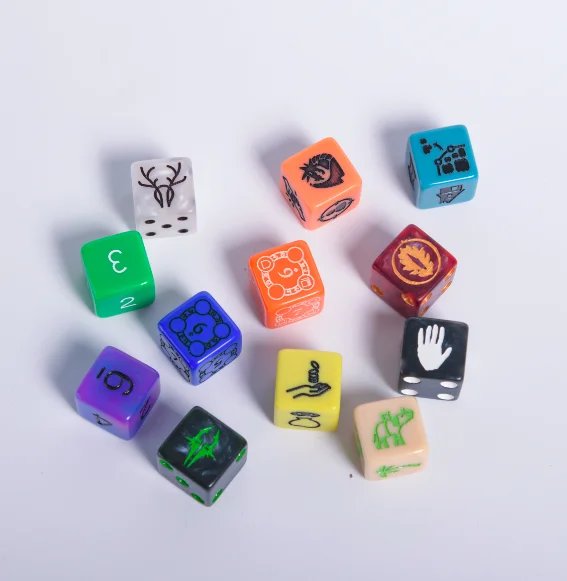 Wholesale custom dice and 16mm dice and D8 D16 dice for game