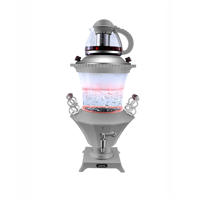 Glass samovar with LED temperature display