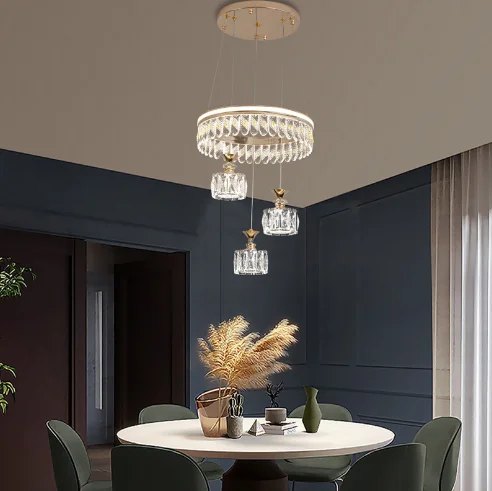 Crystal Chandelier, Dining Room, Hanging Lamp, Light Luxury Corridor, Porch, Bar