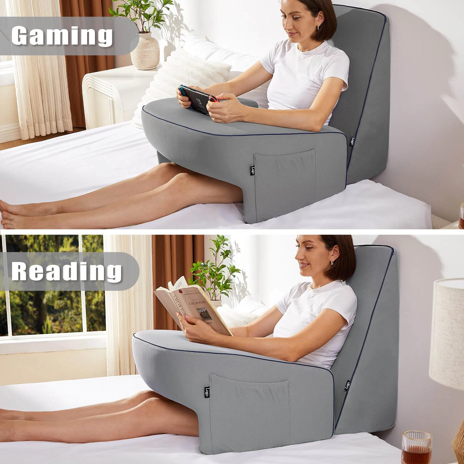 Other Function Big Fluffy Reading And Bed Arm Rest Pillows Relax Gaming Cushions Memory Foam Gaming Reading Pillow For Bed