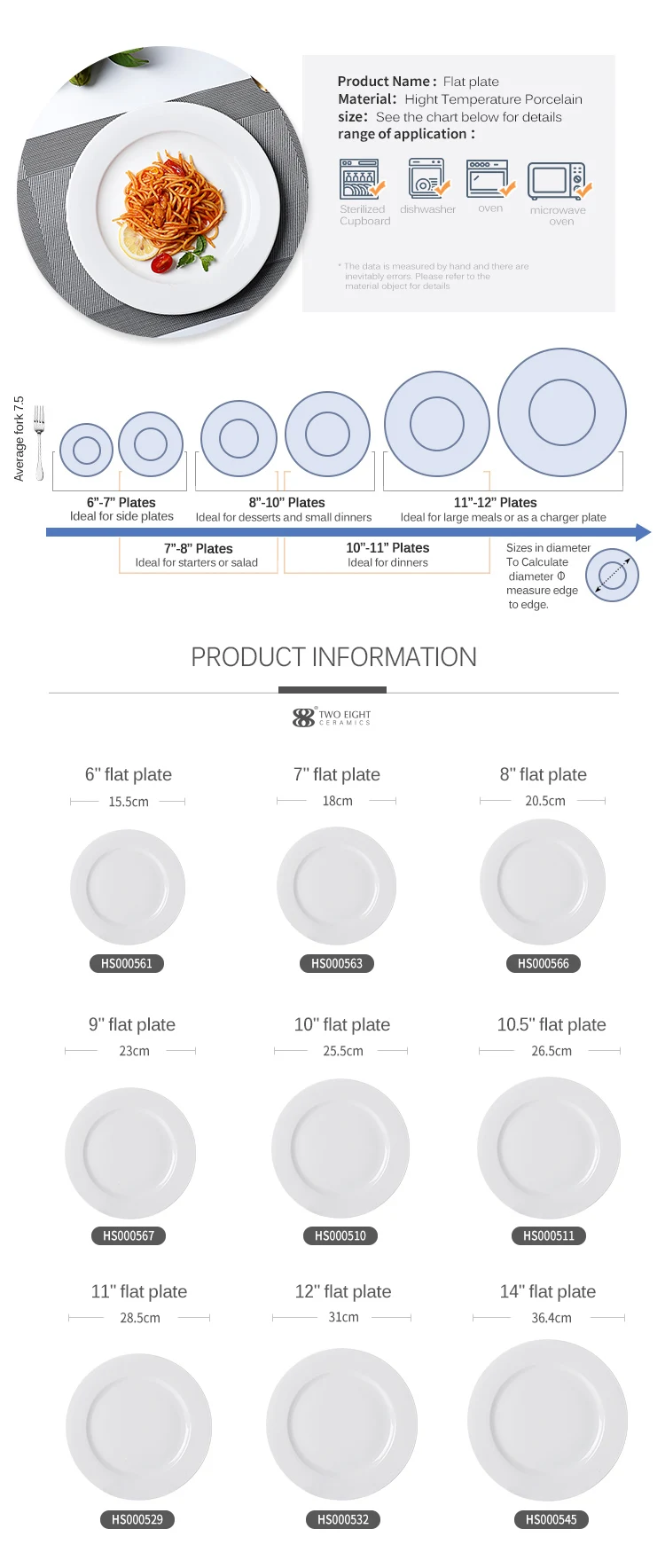 Hotel White Dinnerware Plate Sets Ceramic Plate And Dishes Set