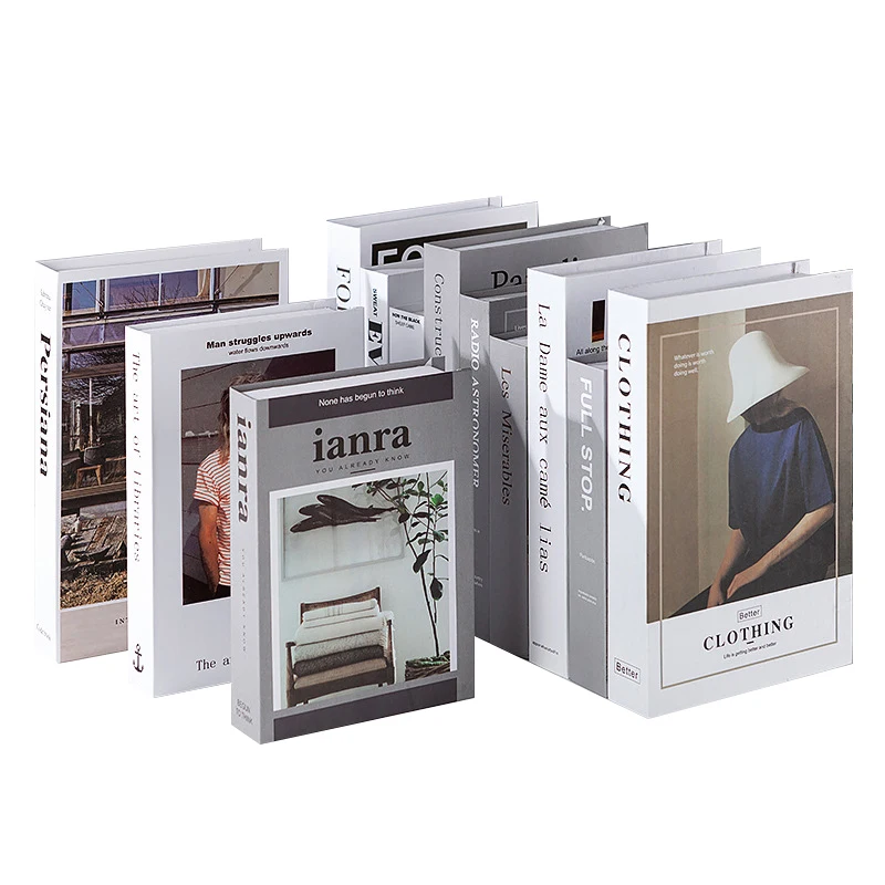 KP wholesale high quality original decorative books fashion fake book decoration house decorating book gucc