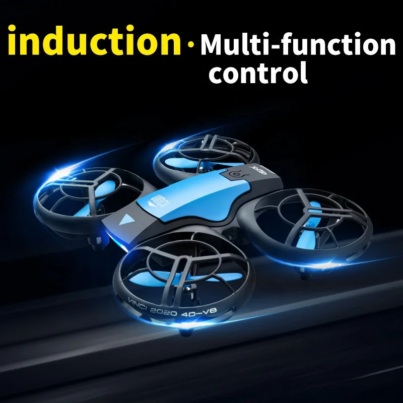 V8 New Mini Drone 4K 1080P HD Camera WiFi Fpv Air Pressure Height Maintain  Foldable Quadcopter RC Dron Toy Gift