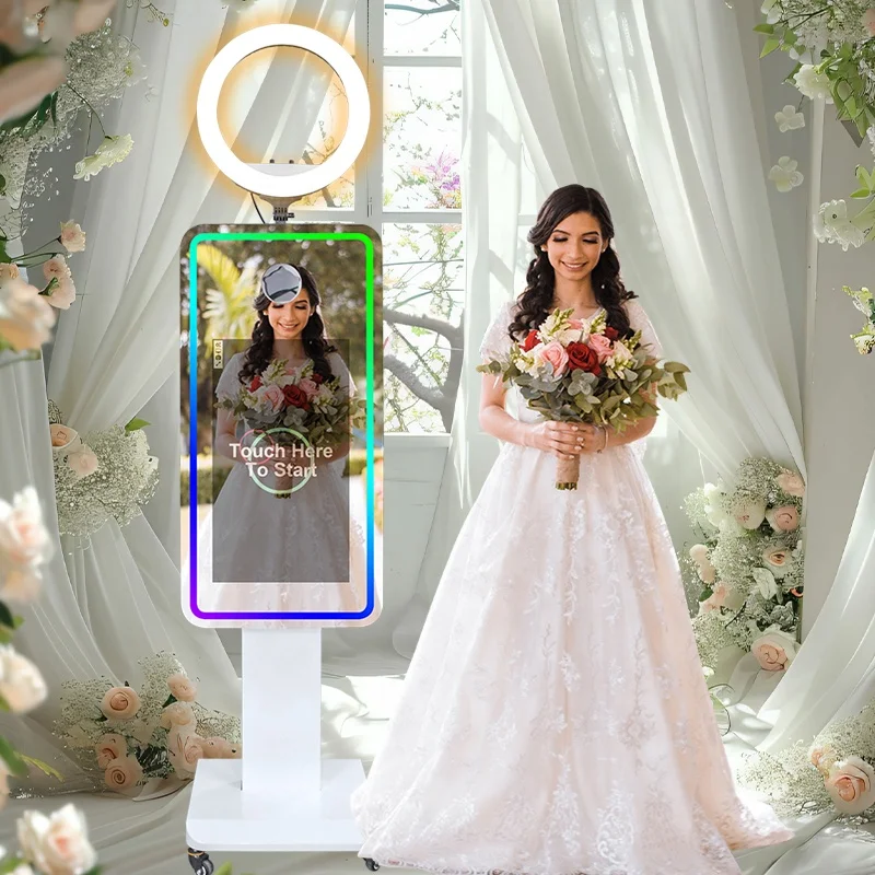Chinese High Class Photo Booth Manufacturer Supply Portable Vogue Wedding Party DSLR Camera Selfie Mirror Photo Booth