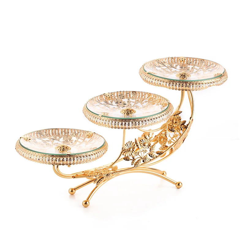 New Light Luxury Creative Home Hotel Dry Fruit Serving New Crystal Glass Food Tray