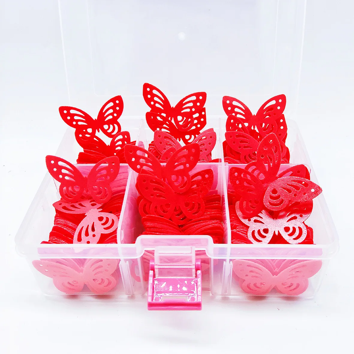 Blue Pink White Happy Birthday Decoration Hollowed out Butterfly For Cake Cupcake wafer paper