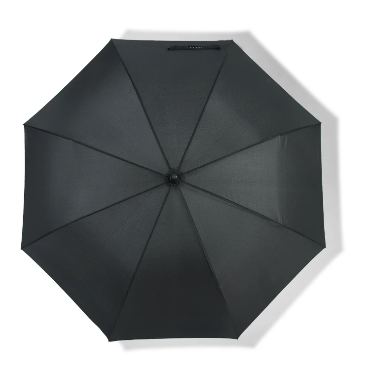 2021high quality black super windproof straight umbrella