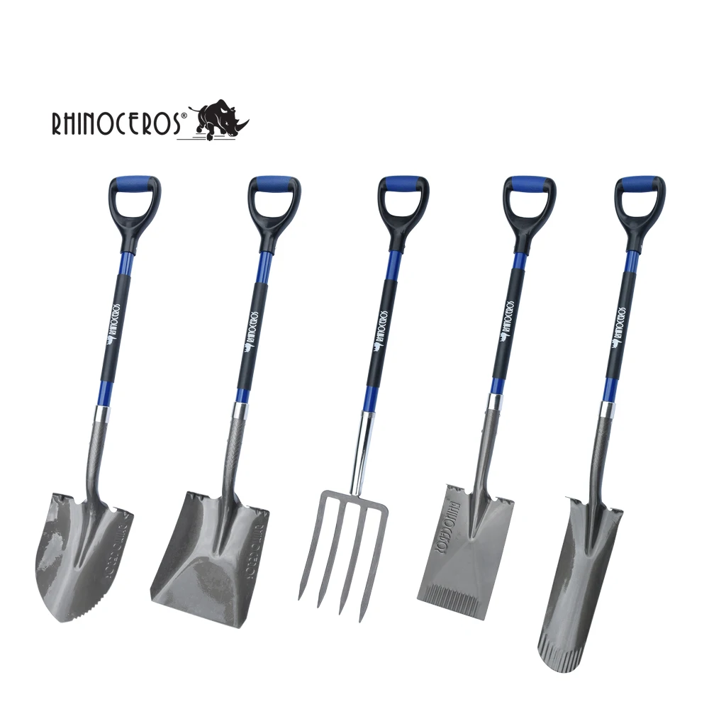 Outdoor D Shape Ergonomic Comfortable Handle Garden Tree Digging Spade Steel Shovel For Garden Cultivators