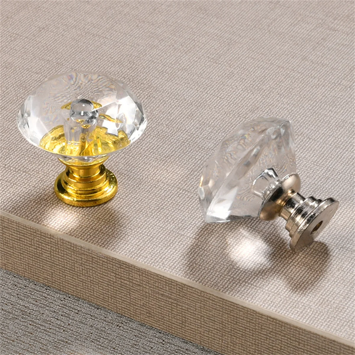 Colorful Crystal Acrylic Transparent Handle for Door Cabinets Drawers and Furniture Hardware Cabinet Door Handles