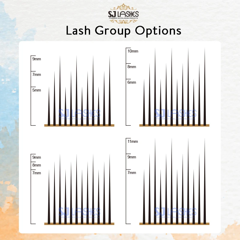 Camilla Lashes Extensions with Multiple Lengths CC BC CD Curls Eyelash Cleanser Type