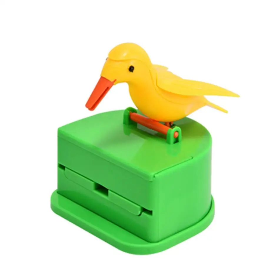 Automatic Storage Toothpick Dispenser Dinning Table Decor Press Type Toothpick Holder Bird Shape Toothpick Box Case