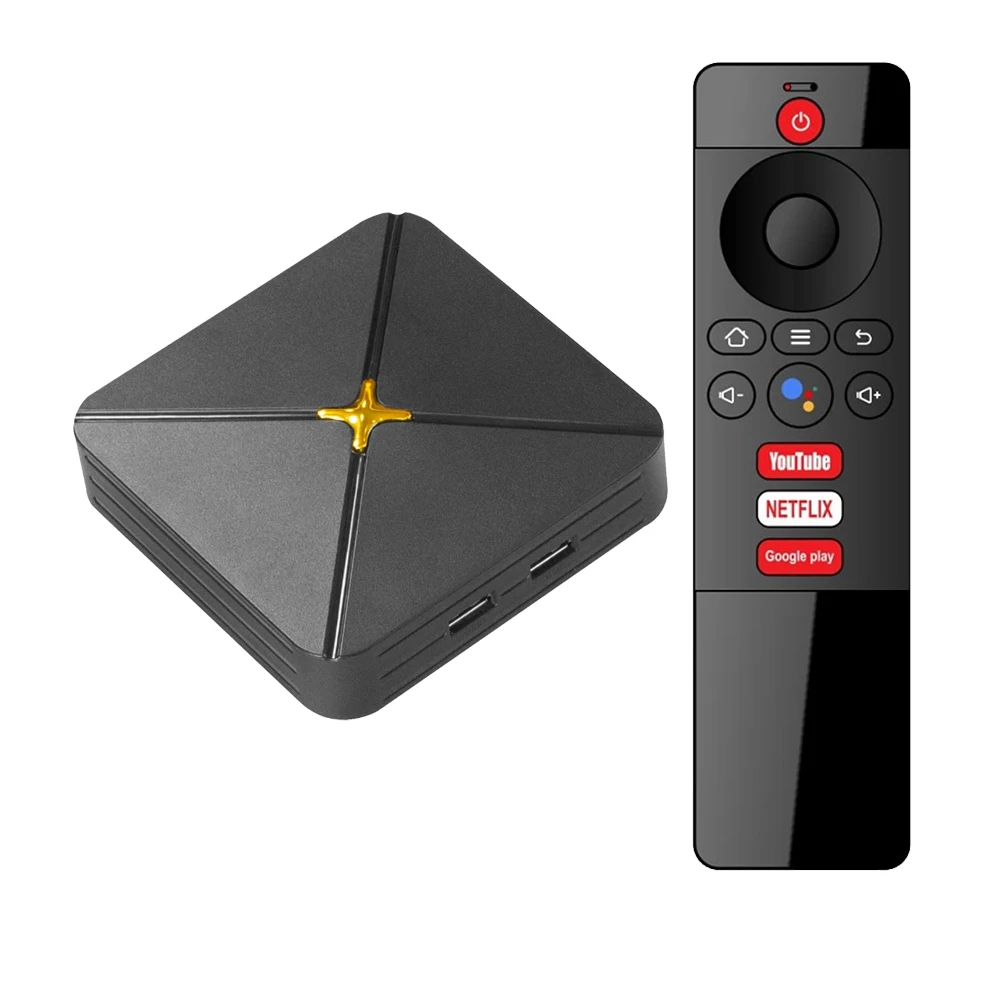Q5 ATV UI Android Tv Box 4k android tv box Set Top Box Ip tv Dual Band Wifi 2GB 8GB Android 10 System 4k HD Voice remote control