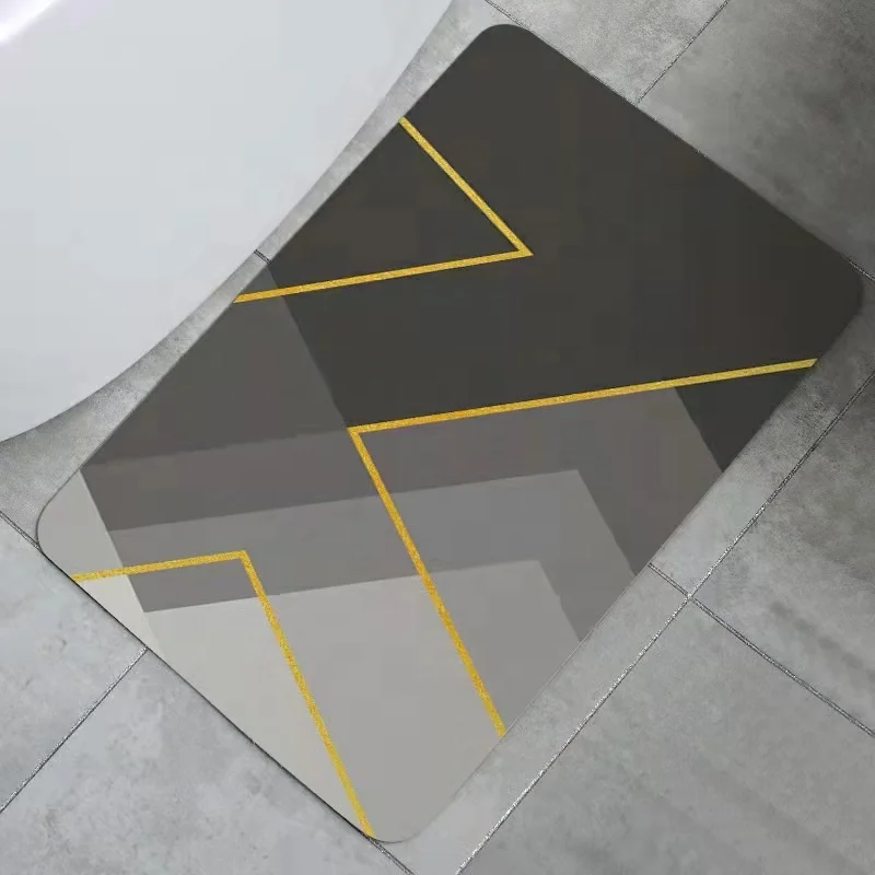 2024 Custom Soft Non-slip Cartoon Stone Round Toilet Halloween Mat Carpets Modern Bath Mats