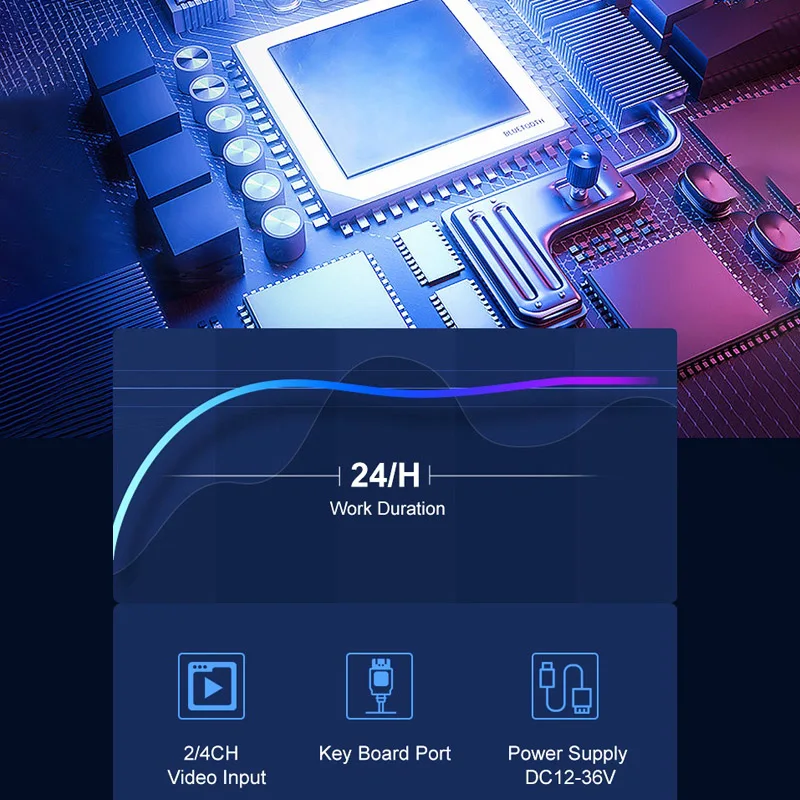 Security Portable Monitor with Remote Control VGA BNC USB Input Built-in Dual Speakers Monitor for Gaming CCTV