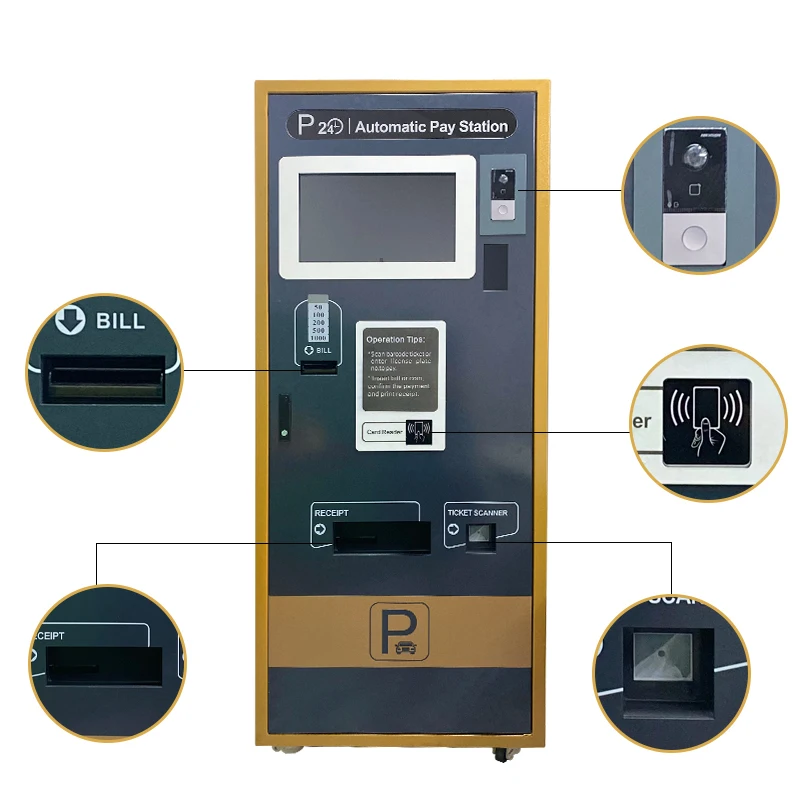 2023 factory direct sale smart car parking system ticket with automatic payment kiosk machine