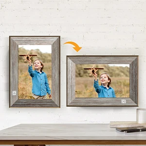 RK3126C pictures frame wood 10 Inch 800*1280 wifi digital Art Photo Frame Control via App frameo