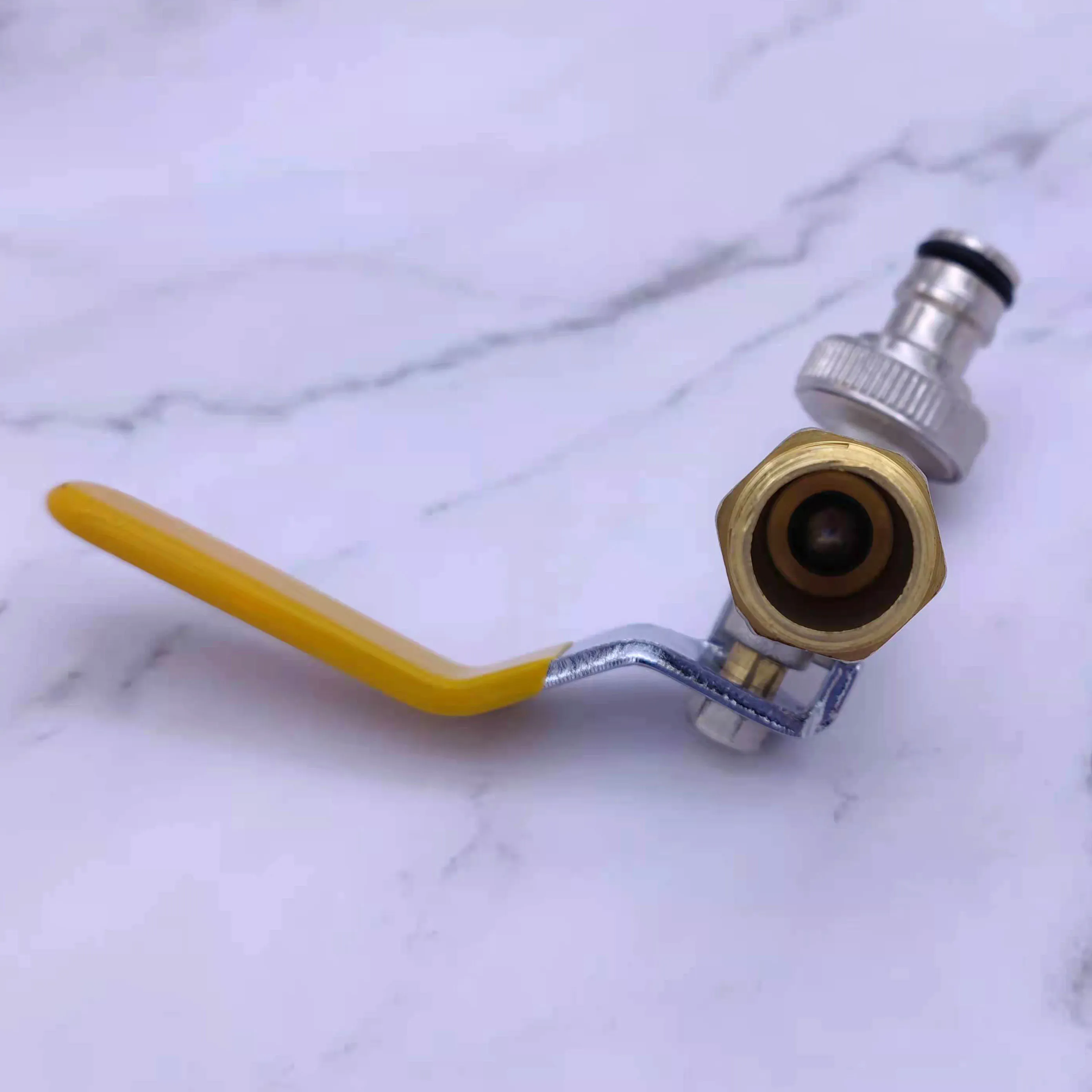 Malaysia design nickel plated  brass color screw bibcock half brass half zinc wash machine nozzle OEM
