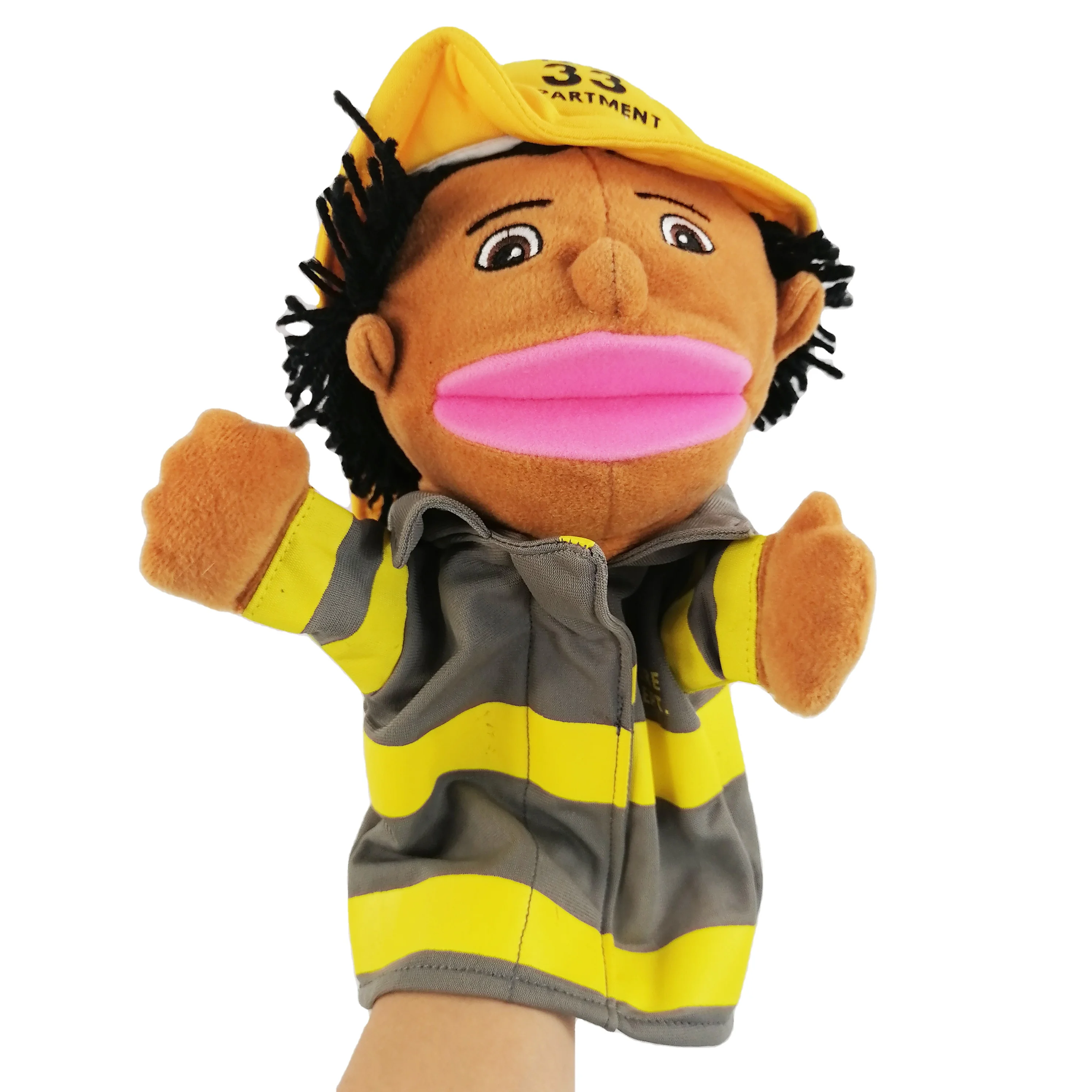 
Custom figure plush hand puppet police man character puppets for adult&kids 