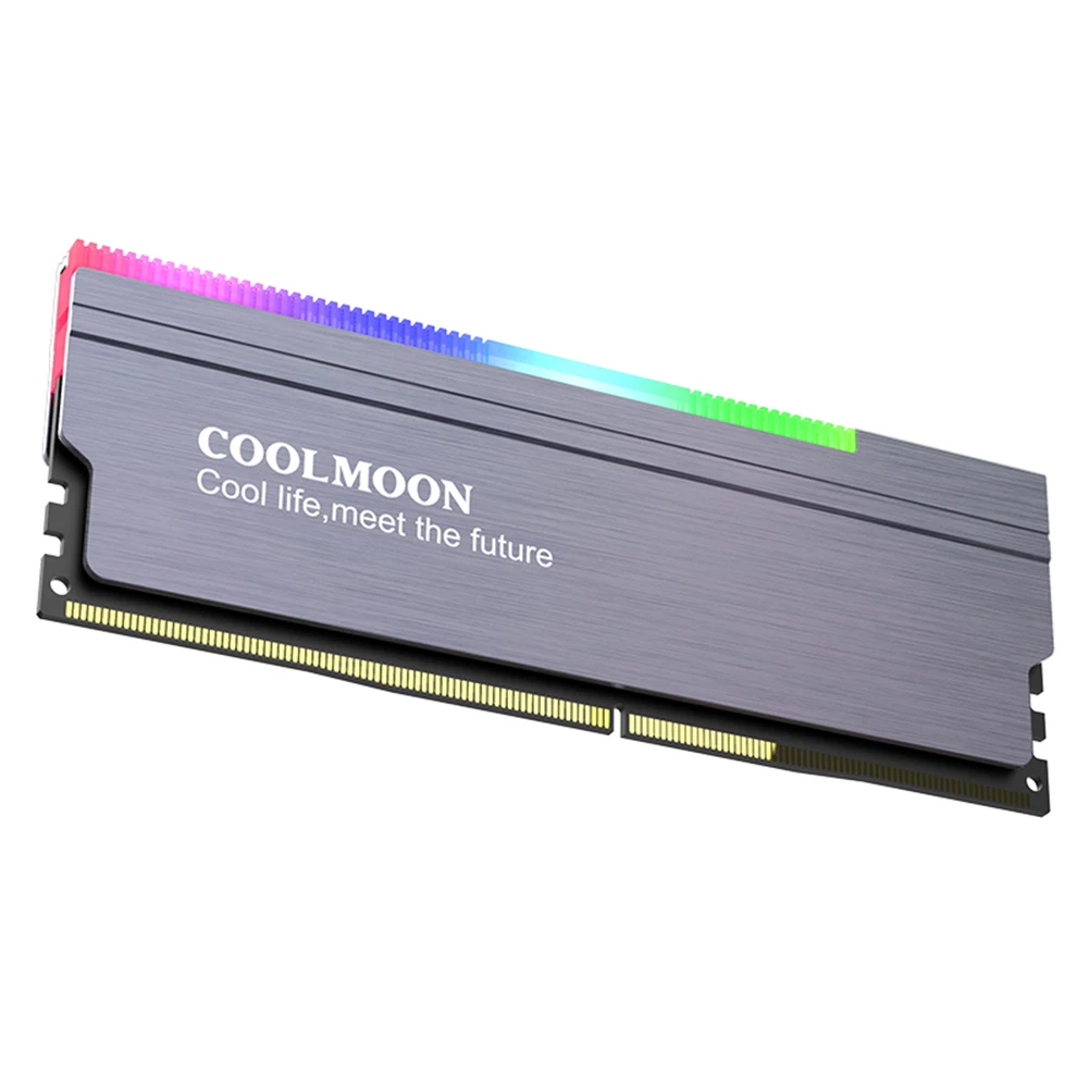 COOLMOON 5V 3PIN ARGB RAM Heatsink Heat Cooler for Desktop PC Computer RGB Memory Cooling