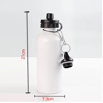 AccioSub Wholesale 600ml Insulated Outdoors Mugs Sport Bottle White Coated Metal Double Lids Aluminum Water Bottle Sublimation