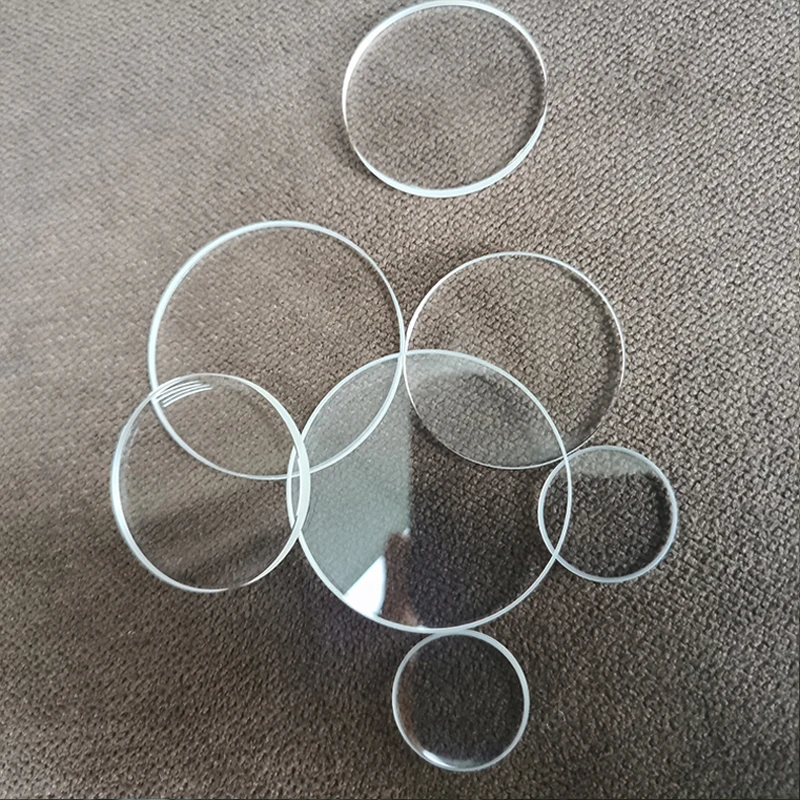 K9 material circular sheet 25 * 2mm ultra-white circular glass optical window sheet coating processing Glass