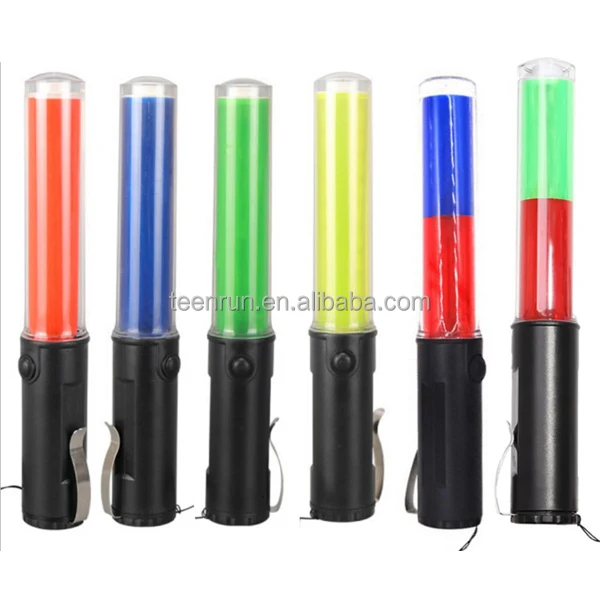 Length 26cm LED Traffic Wand Baton Battery Powered Traffic Signal Control Baton