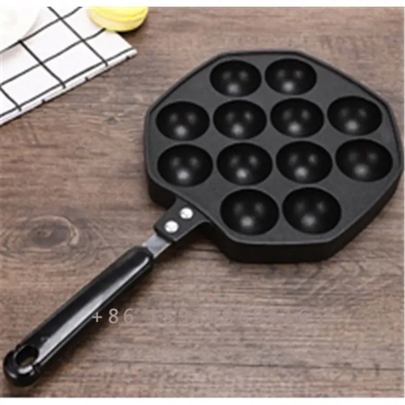 12 отверстий домашняя кухонная антипригарная форма из литого алюминия с покрытием Takoyaki