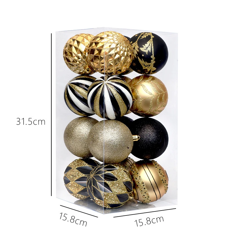 Luxurious Christmas Tree Decorations Ornaments Shatterproof Christmas Ball Set Custom Christmas Balls Baubles