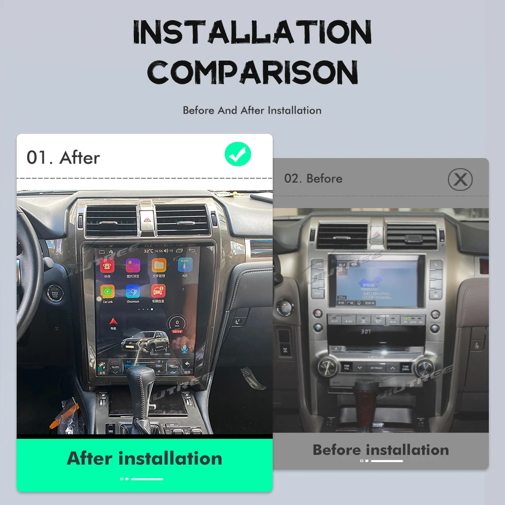 15 inch Android 13 Car Radio For Lexus GX GX400 GX460 2010-2019 Car DVD Player Auto GPS Navigation Stereo DSP multimedia player
