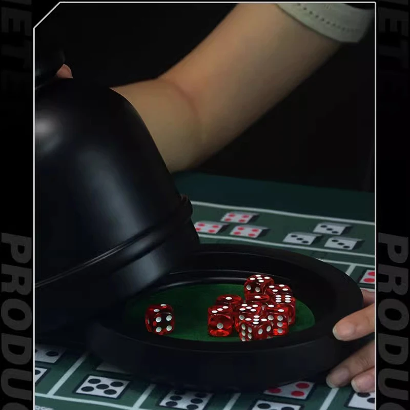 igh Quality Casino Dice Cups Set High Grade Shaker Color Sieve Screen Cup Wooden Large with 10pcs Acrylic Drinking Dices Box