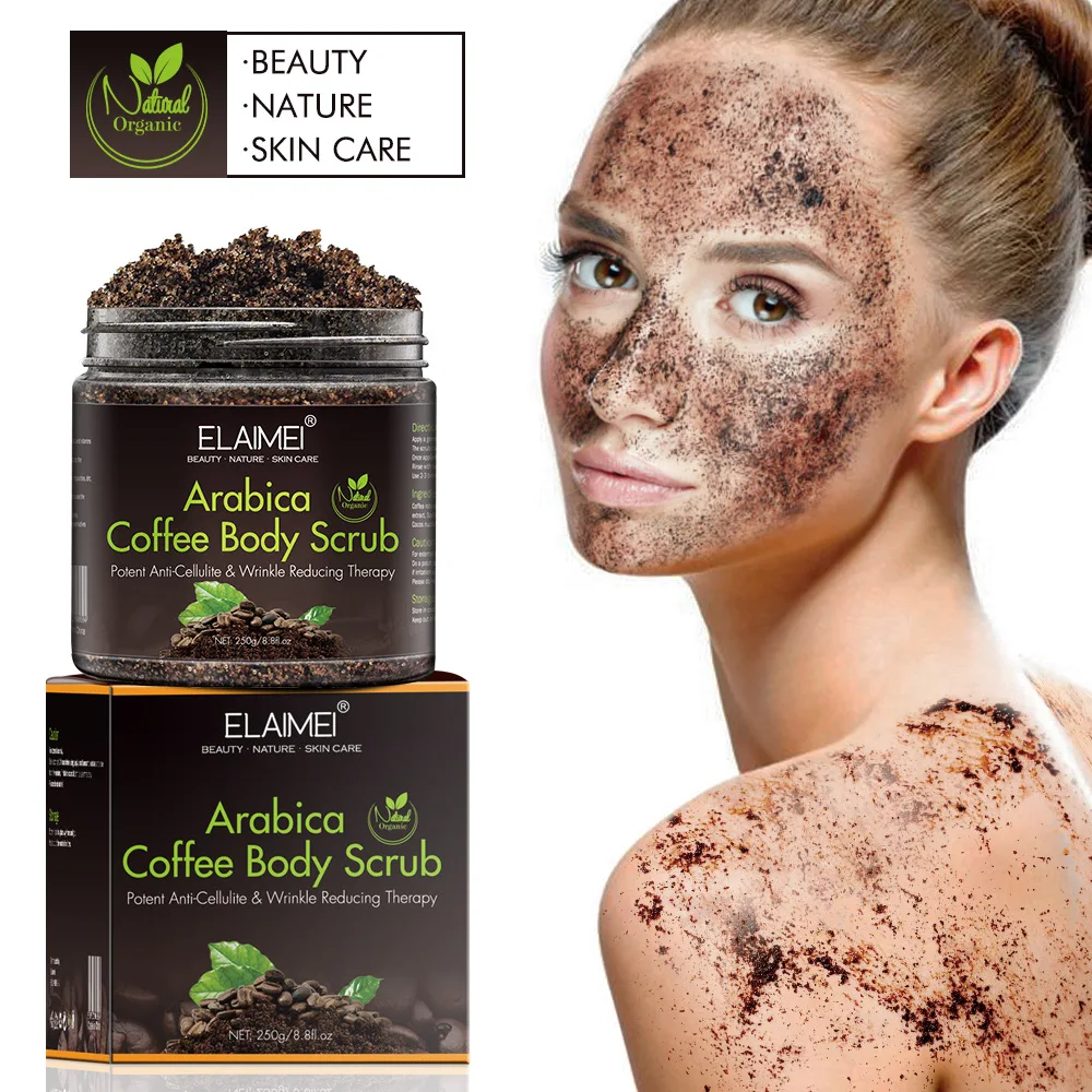Natural Organic Mildly Clean whitening Glowing exfoliating coffee bath body scrub Cream