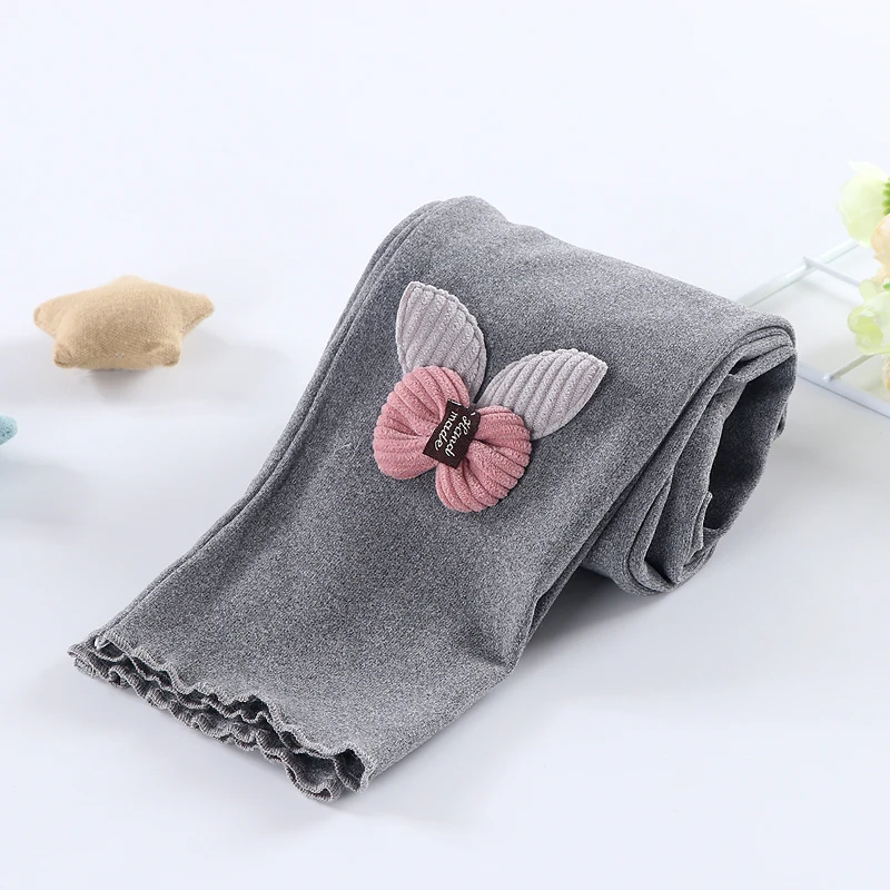 
Fashion Custom Baby Girls Plain Leggings Organic Baby Kids Knitted Solid Cotton Pants Leggings 