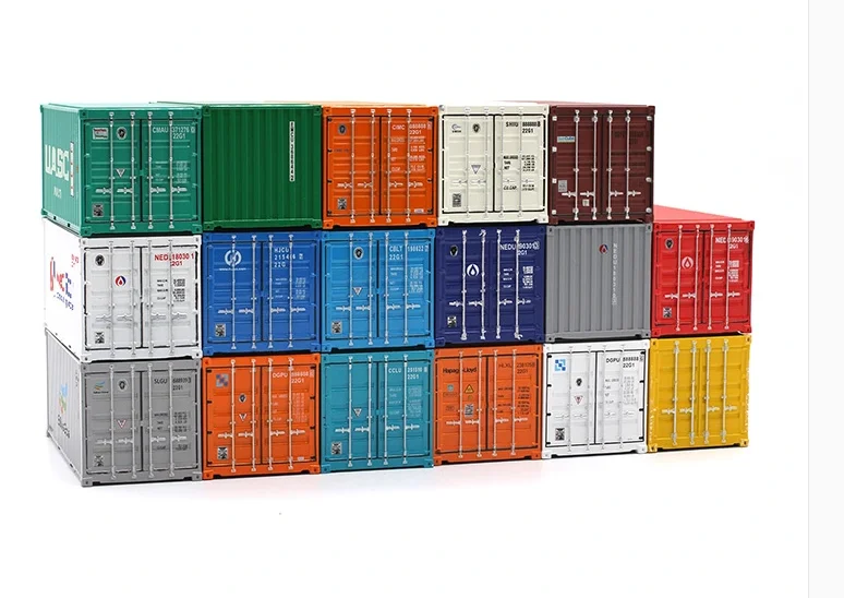 1:50 Scale 24.5cm High Simulation Alloy Triton Container Dry Cargo Container Container Logistics Truck Model Storage Yard Scene