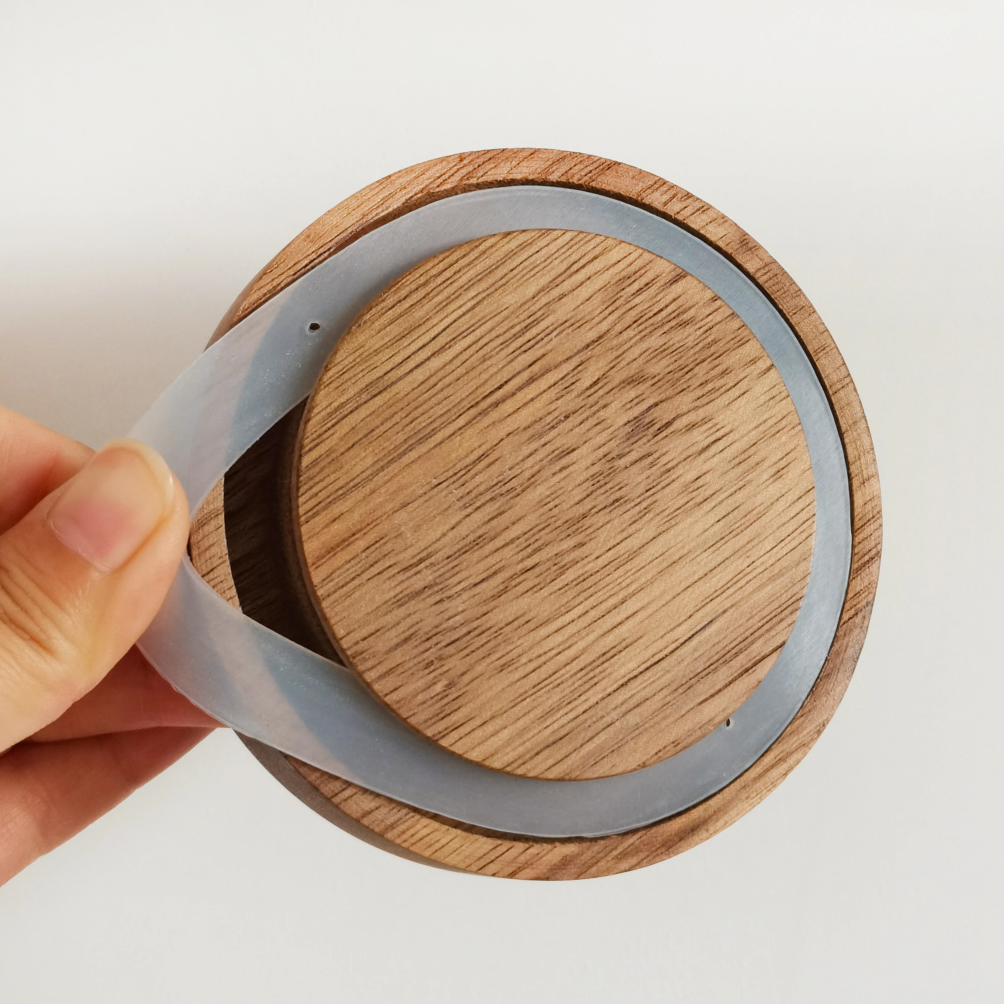 Acacia Kitchen Food Storage Container Canisters Cookie Jar Pantry Clear Glass Big Wide Mouth Glass with Wooden Lid Cover Country