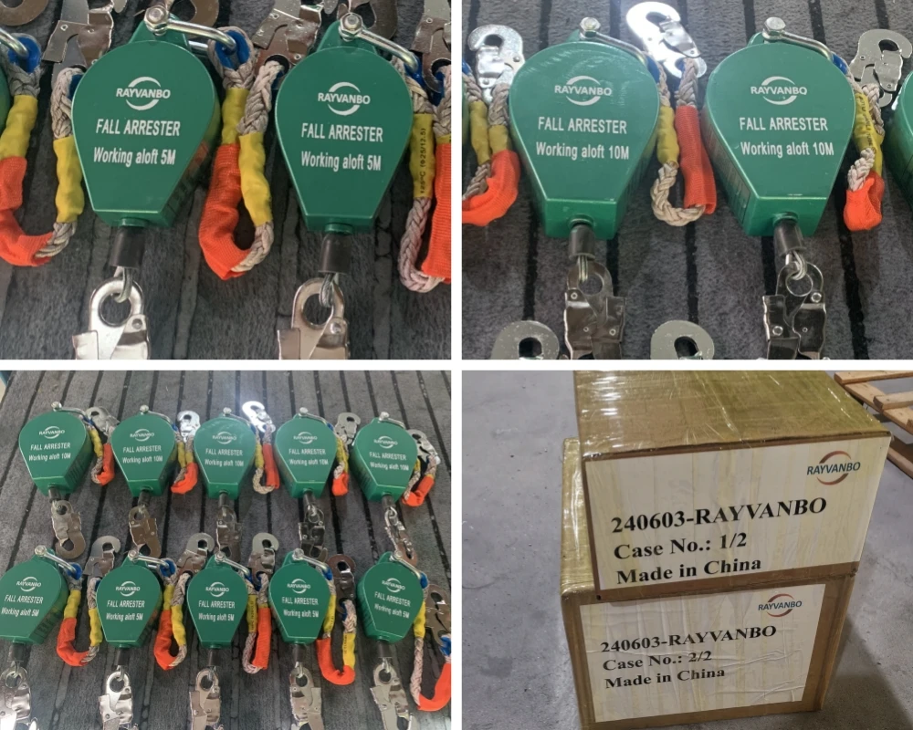 150kg 300kg 500kg Heavy Fall Arrester 10m 20m 30m fall arrester system with high quality