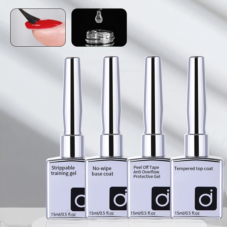 ZRKGEL Nail supply manufacture top coat and base coat private label longlasting Nail art painting Gel polish uv gel uv coat set